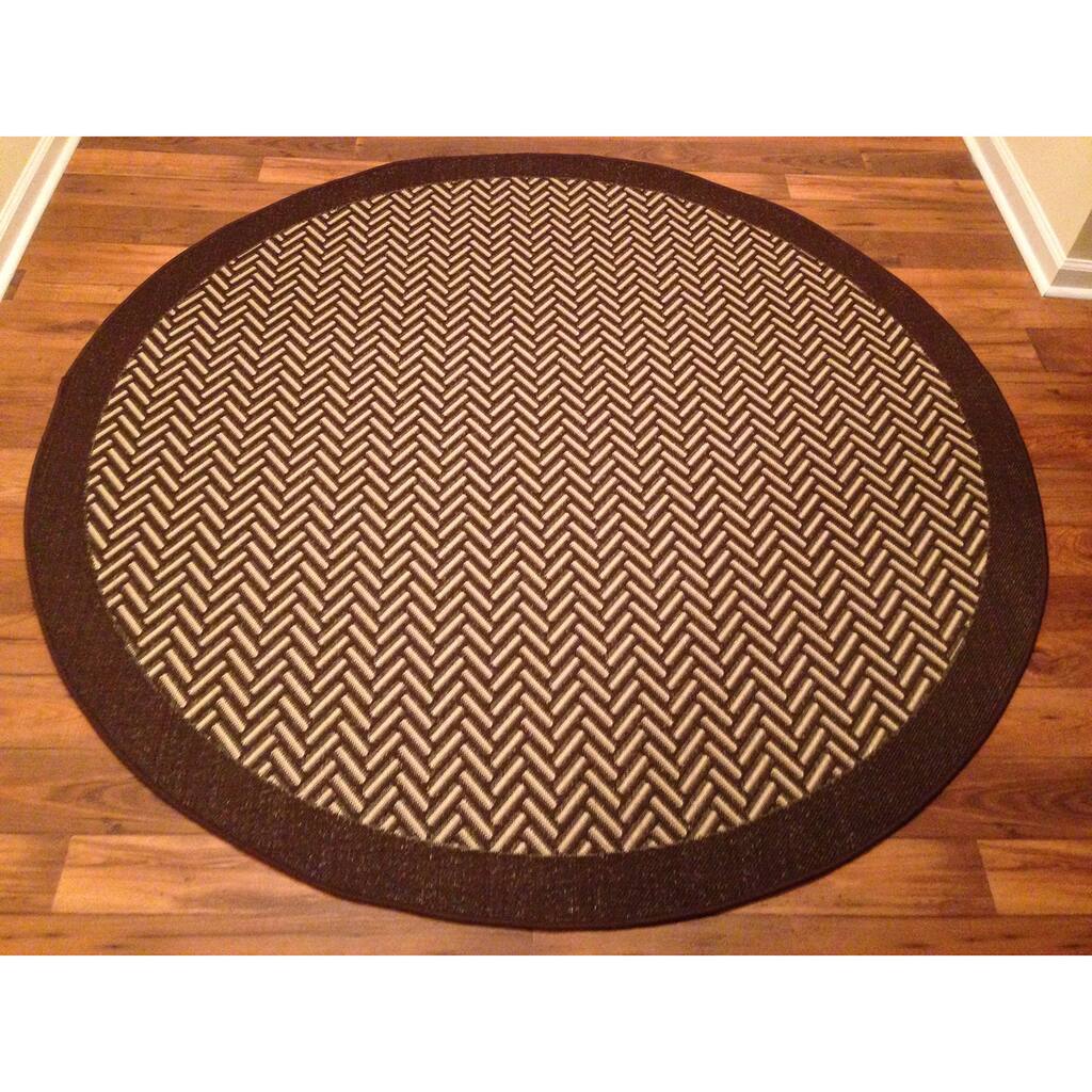Woven Brown/ Beige Indoor/ Outdoor Rug