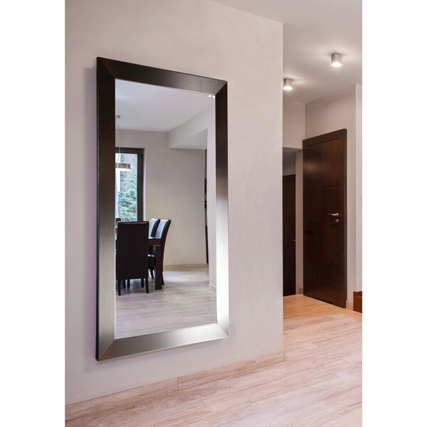 American Made Extra Large 37.5 x 76.5-inch Silver Petite Vanity Wall Mirror