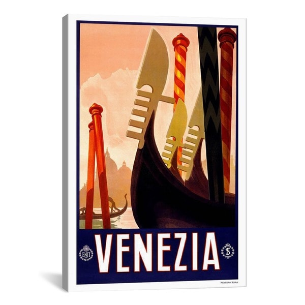 iCanvas Venezia Advertising Vintage Poster #5256 Canvas Print Wall Art