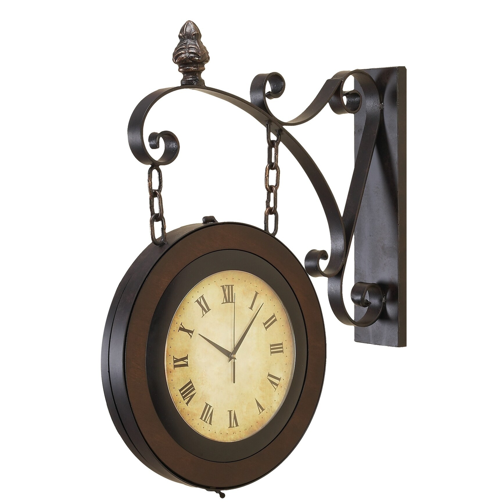 Metal 2-sided Wall Clock