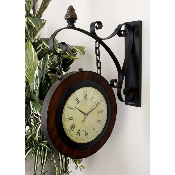 Metal 2-sided Wall Clock