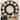Metal Wall Clock with Round Flower Themed Border