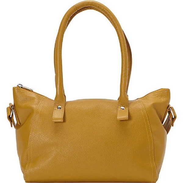 Shop SHARO Bags Mustard Leather Handbag - Free Shipping Today ...