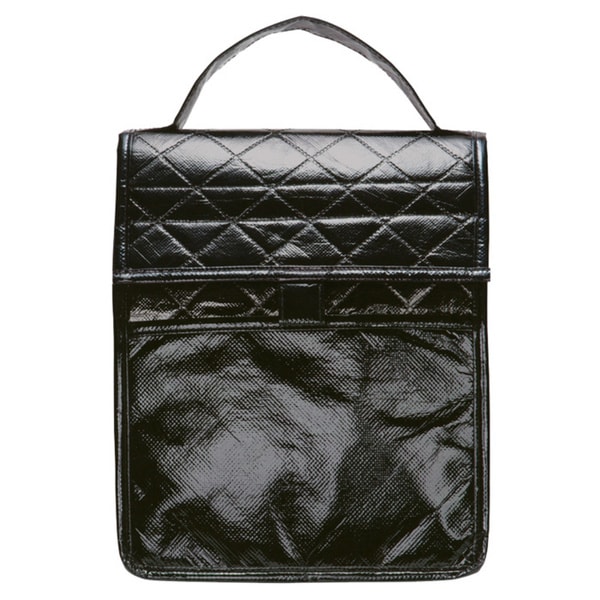 black quilted lunch bag