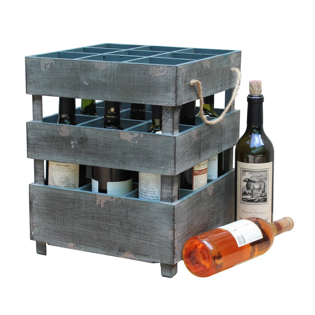 Antique Style Stackable Wooden Wine Crates