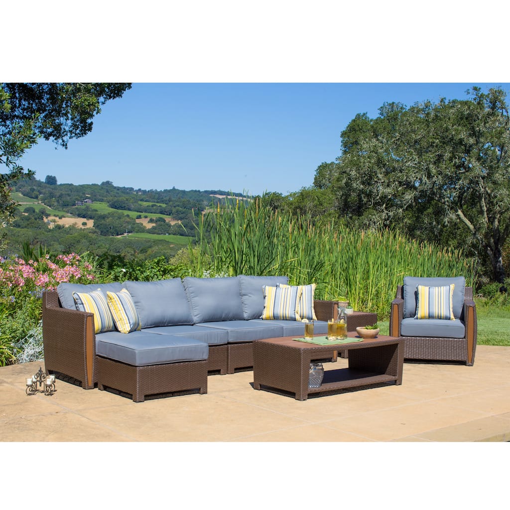 Corvus Martine 8-piece Outdoor Resin Wicker Sofa Set