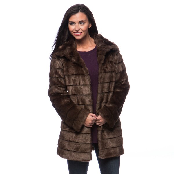 anne klein faux fur coat