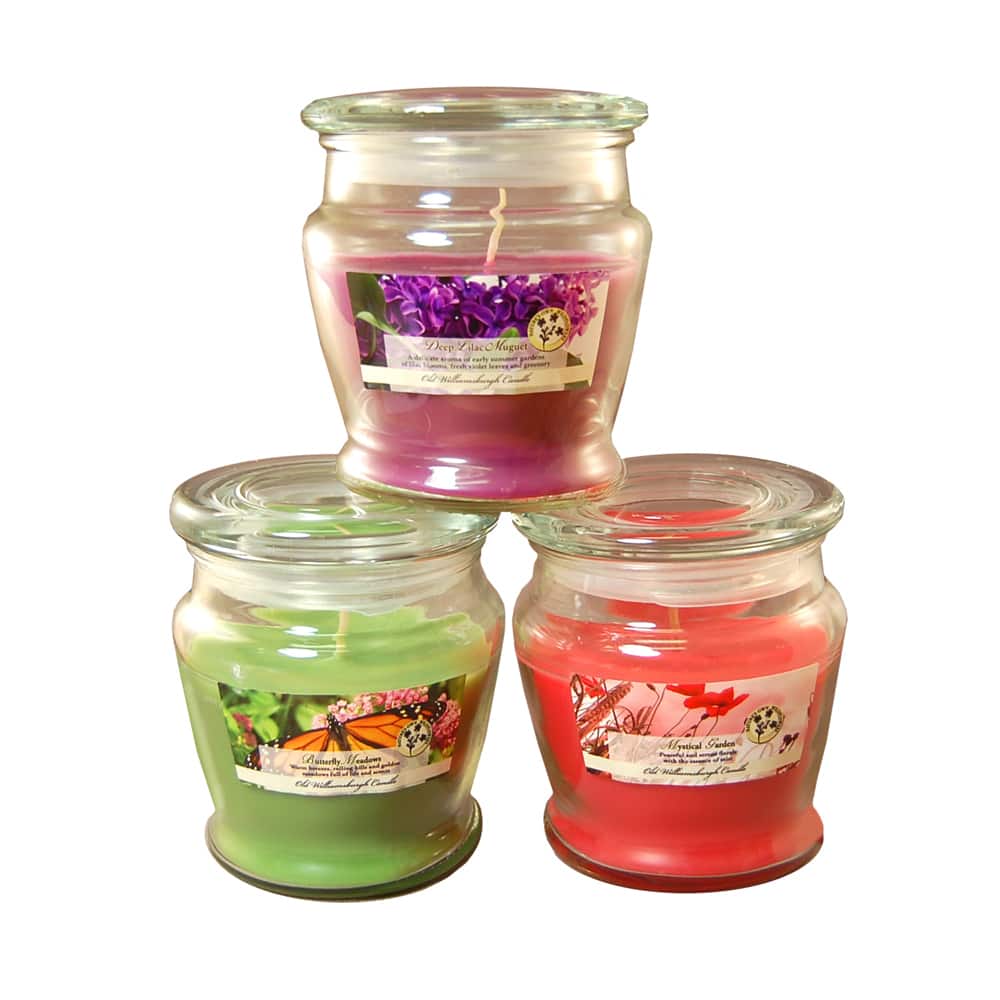 Floral Scented 8-ounce Candles (Set of 3)