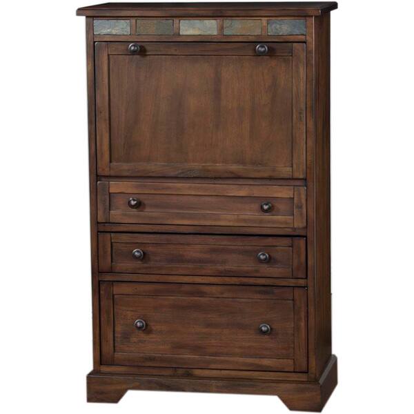 Shop Sunny Designs Savannah Walnut Laptop Armoire Free Shipping