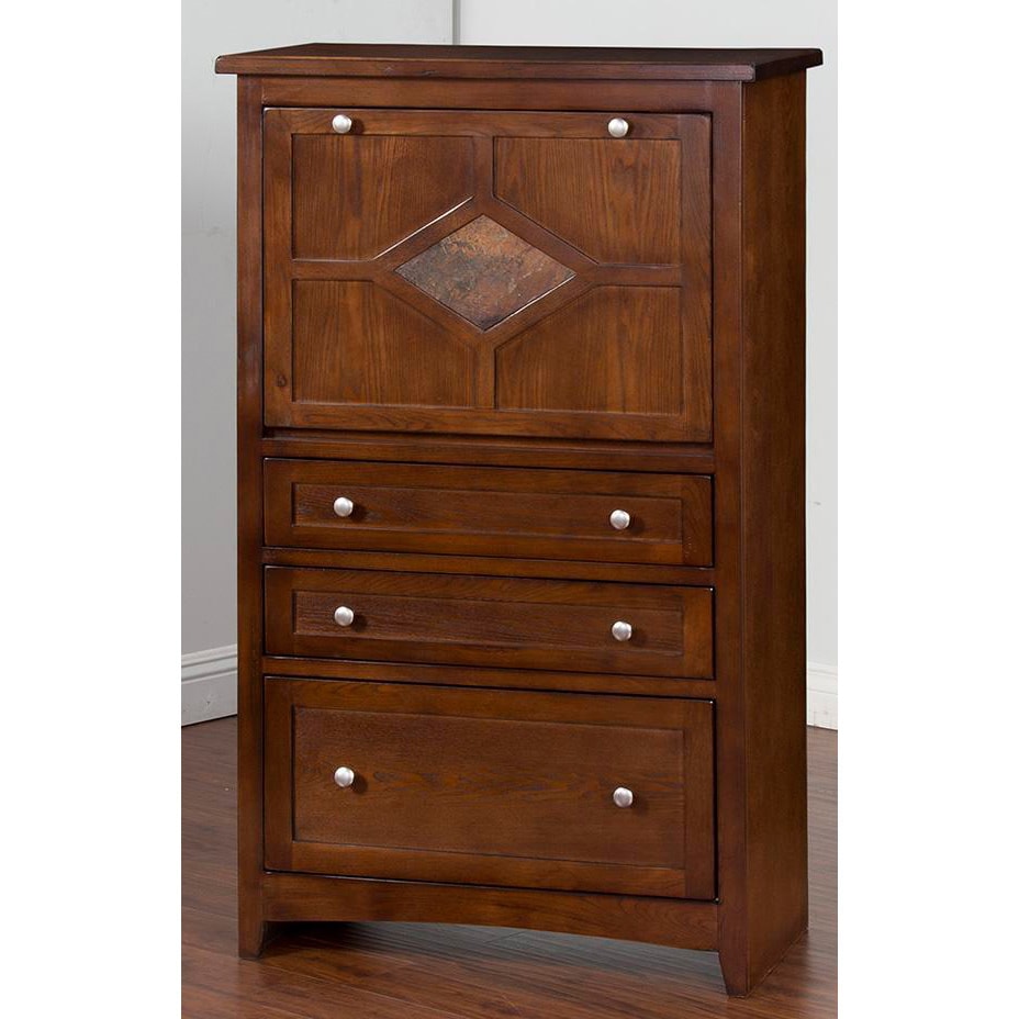 Shop Sunny Designs Cappuccino Birch Laptop Armoire Free Shipping