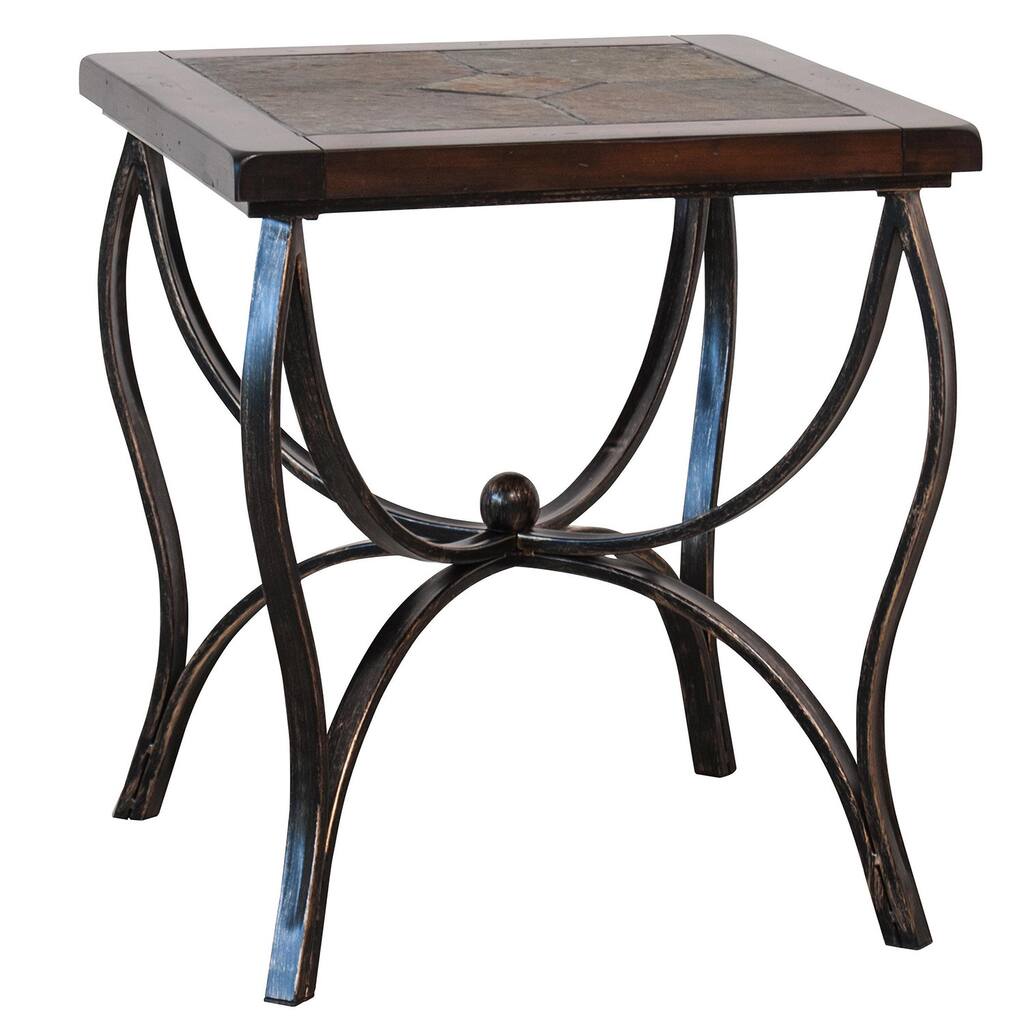 Sunny Designs End Table with Metal Base