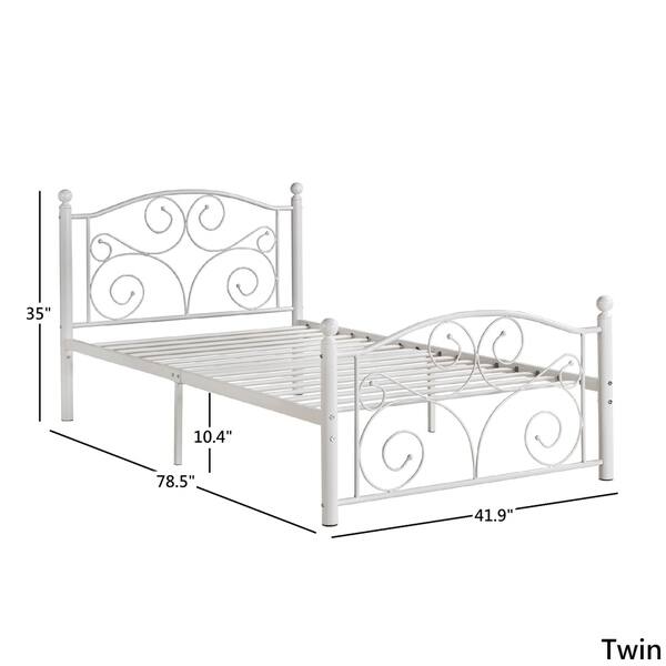 dimension image slide 1 of 3, Adrian Metal Platform Bed by iNSPIRE Q Classic