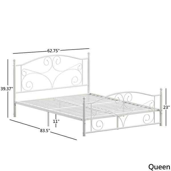 dimension image slide 0 of 3, Adrian Metal Platform Bed by iNSPIRE Q Classic