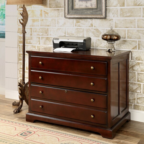 Furniture of America Ericks Cherry 2-Drawer File Cabinet
