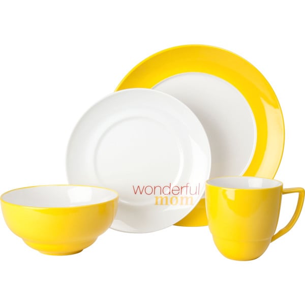 Waechtersbach Uno Curry Wonderful Mom 4 Piece Place Setting