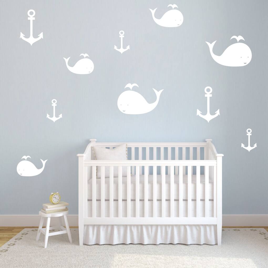 Set of Whales and Anchors Wall Decals Bed Bath & Beyond 10071692
