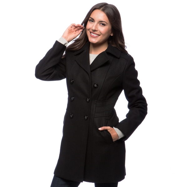 Shop Kenneth Cole Women's Wool Melton Coat - Free Shipping Today ...