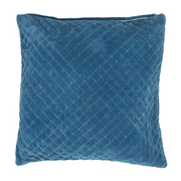 Shop Handmade Solid Blue 22-inch Throw Pillow - Free Shipping Today ...