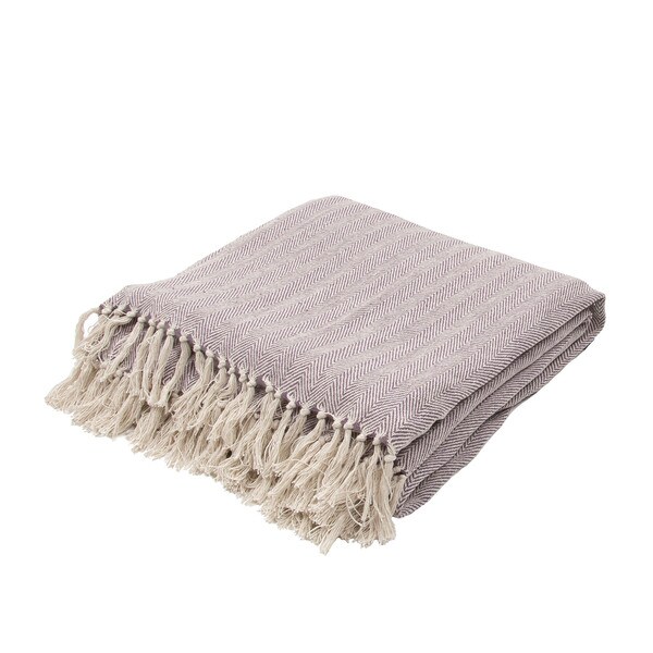 Handmade Cotton Purple (50"x60") Throw