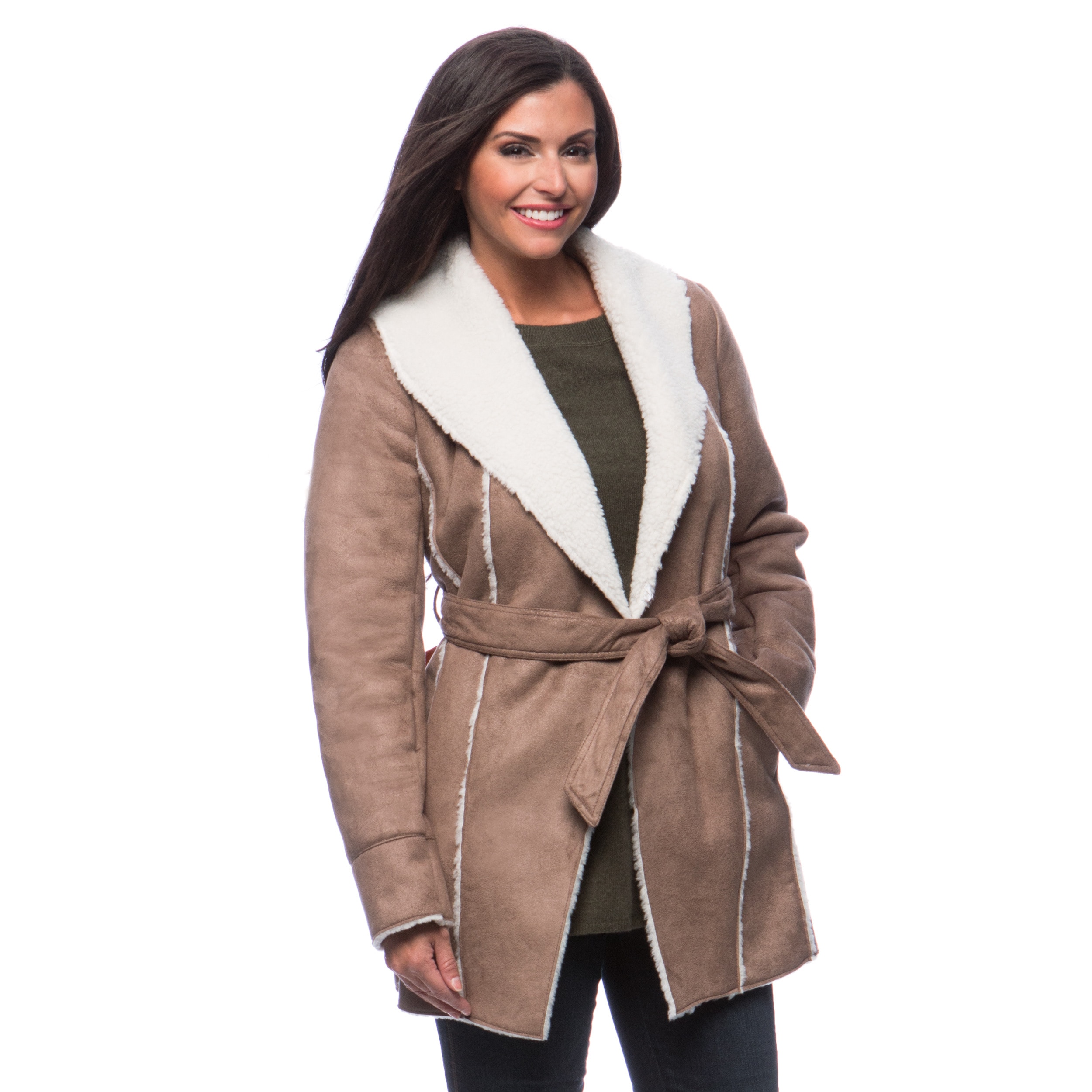 kenneth cole sherpa coat