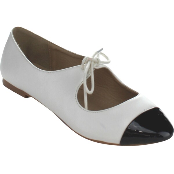 cap toe pointed flats
