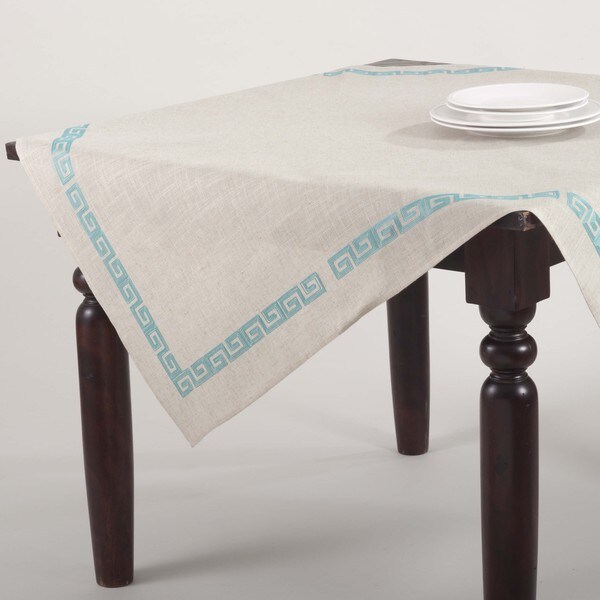Stitched Greek Key Design Topper