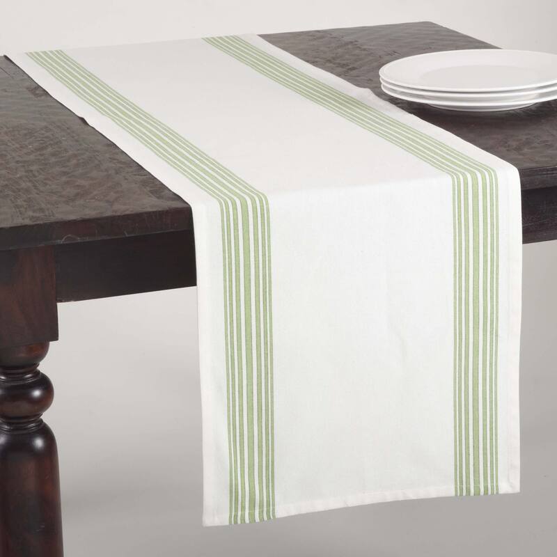 Striped Design Runner - Lime Green