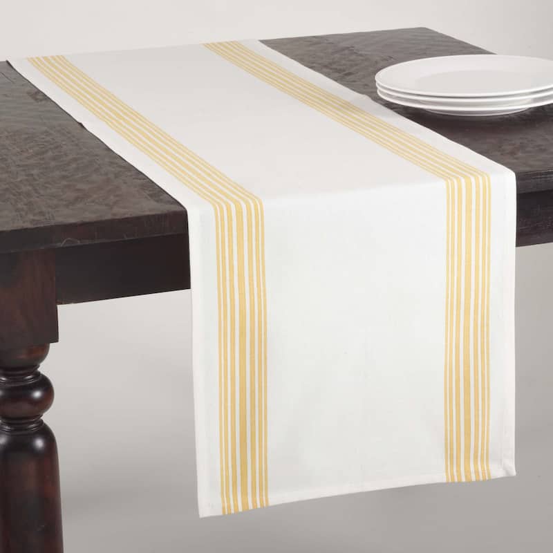 Striped Design Runner - Yellow