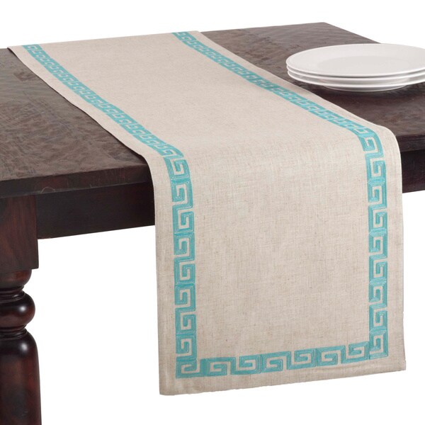 Shop Stitched Greek Key Design Runner On Sale Free Shipping On