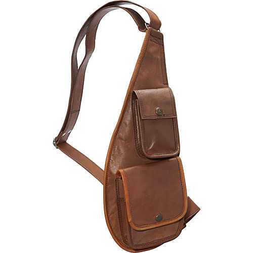 Shop Brown Leather Sling Over Shoulder Bag - On Sale - Free Shipping ...
