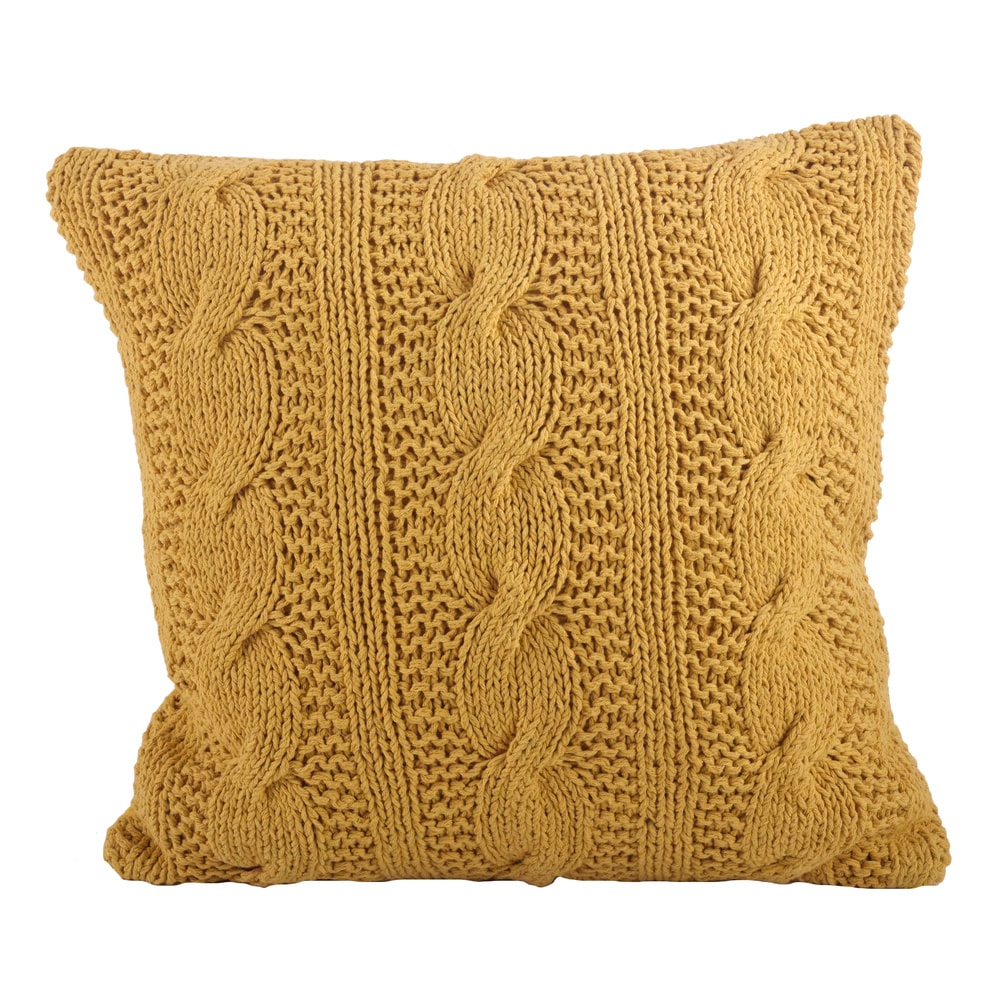 cable knit throw pillow