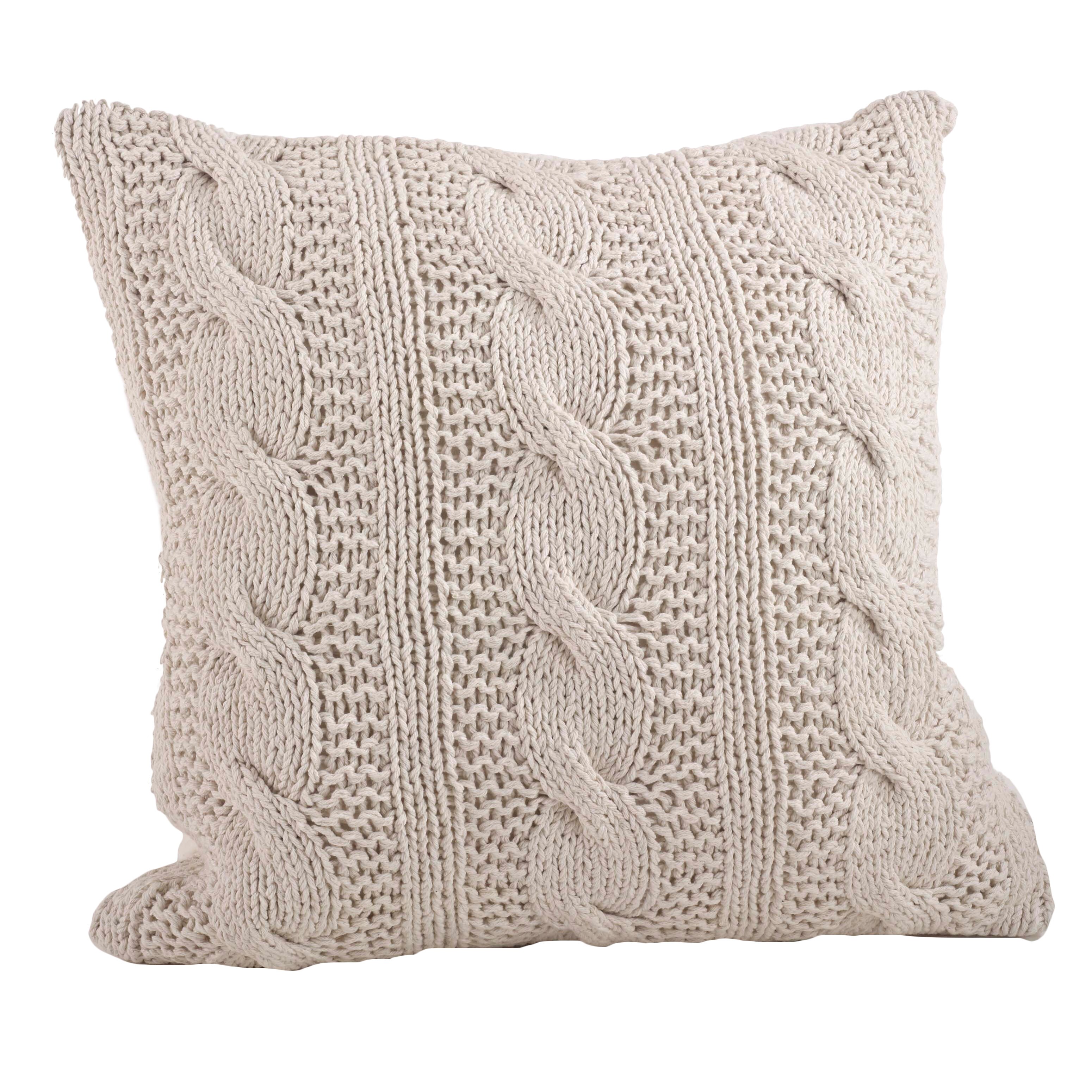 sweater knit throw pillow