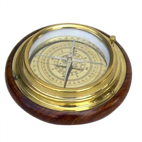 Augsburg Desktop Compass with Wooden Base