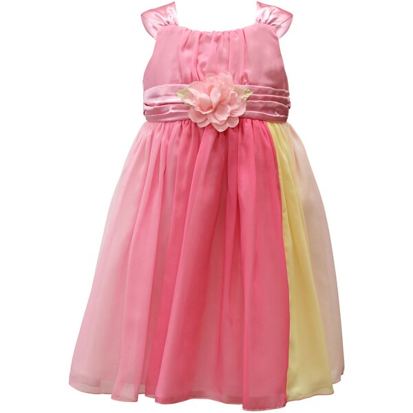 Mia Juliana Little Girls Multi Color Chiffon Dress  