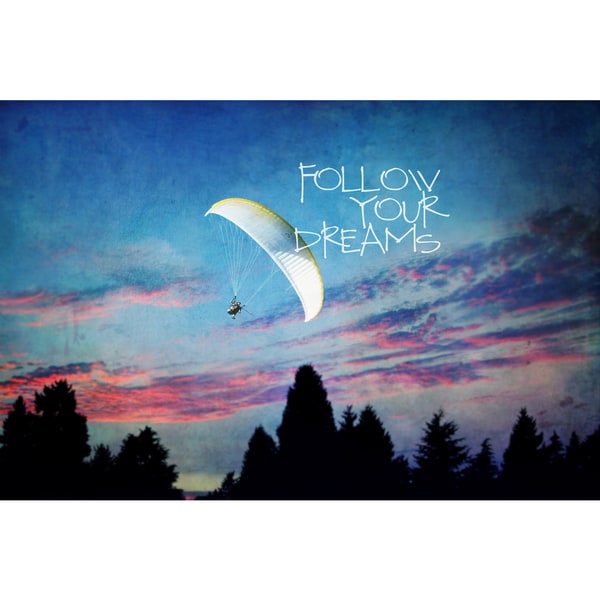 Marmont Hill 'Follow Your Dreams' Canvas Art - Multi-color