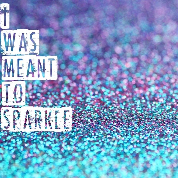 Marmont Hill 'I Was Meant to Sparkle' Canvas Art - Multi-color
