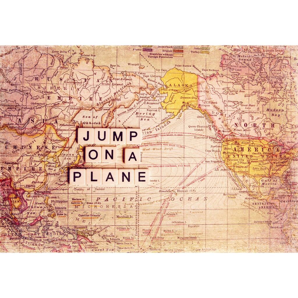 Marmont Hill 'Jump On a Plane' Canvas Art - Multi-Color