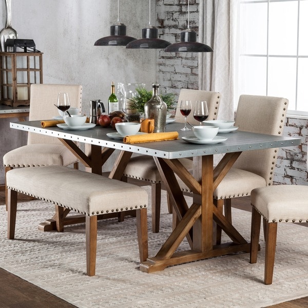 Shop Furniture of America Aralla Industrial Style Dining Table - Brown