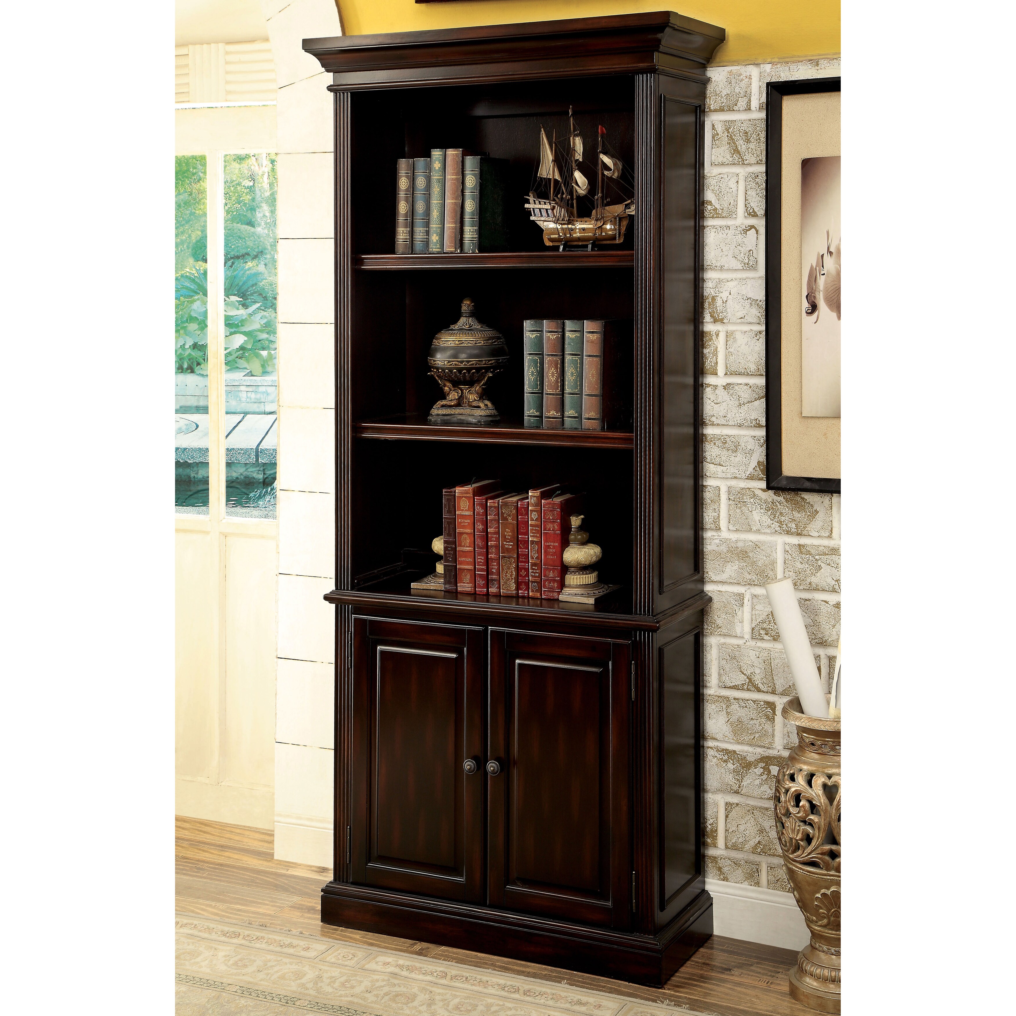 Shop Furniture Of America Rame Transitional Cherry Solid Wood