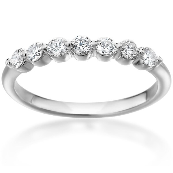 SummerRose 14k White Gold Shared Prong 1/3ct. TDW Diamond Ring