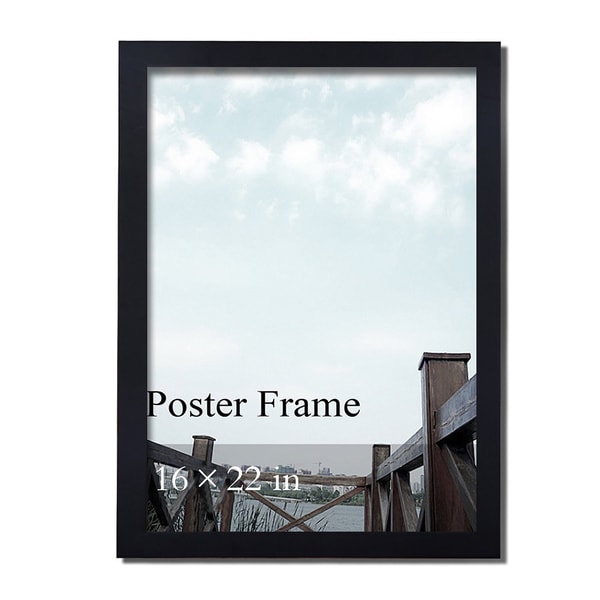 Adeco Black Wood Wall Hanging Poster/ Picture 8-inch x 8-inch Photo Frame