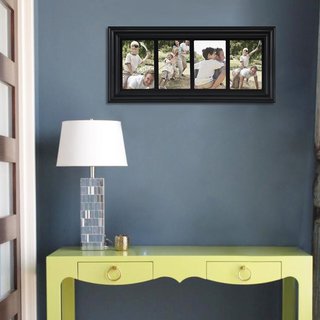 Adeco Decorative Black Wood Divided, Wall Hanging Picture Photo Frame ...