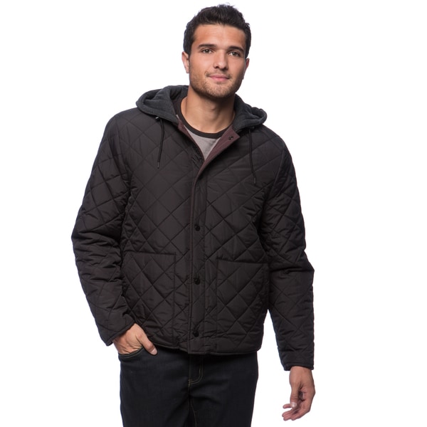 Shop Kenneth Cole Men's Quilted Polyfill Hooded Jacket - Free Shipping ...