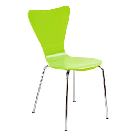 Legare Furniture Bent Ply Chair in Lime Green Finish, 34 x 17