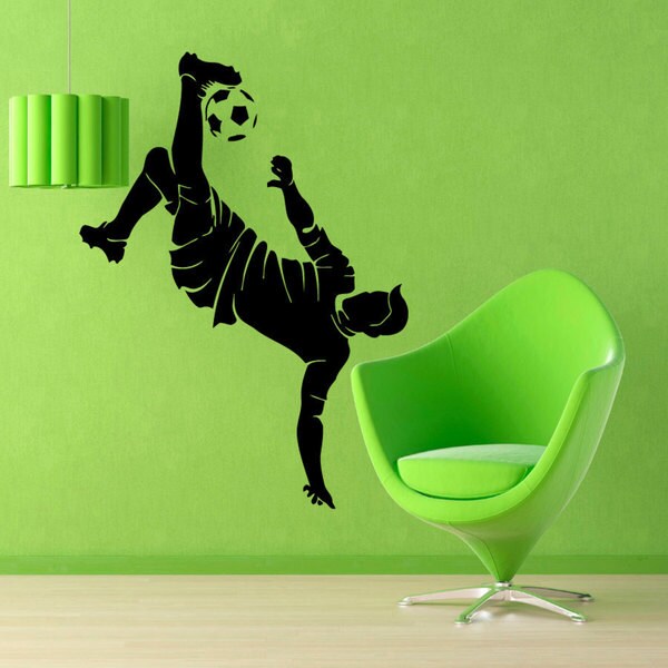 Shop Soccer Bicycle kick Sticker Vinyl Wall Art - Free Shipping On ...