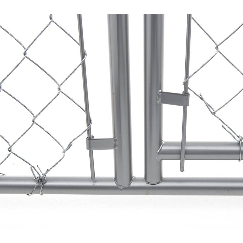 Lucky Dog™ Chain Link Kennel DIY Kit Penthouse 15'L x 5'W x 6'H Bed