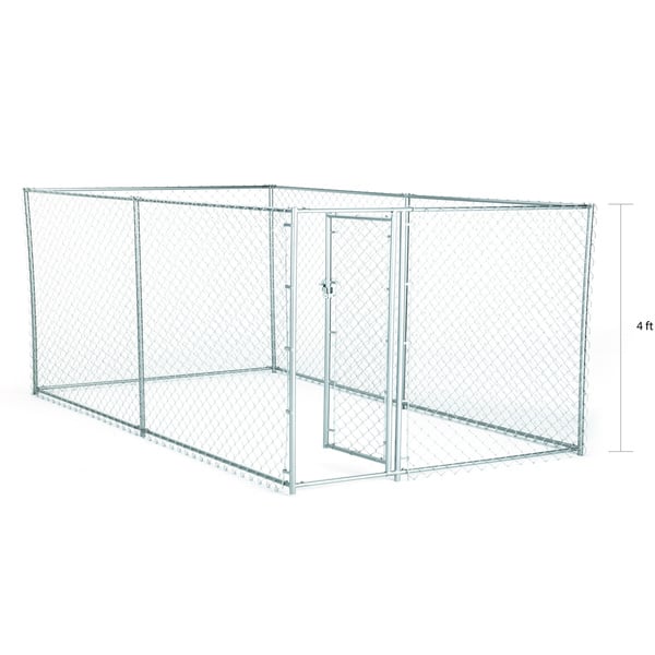 Lucky Dog 4foot High 2in1 6.5foot/ 10foot Galvanized Chain Link