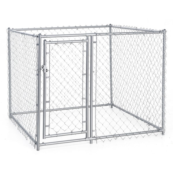 Lucky Dog 4-foot High x 5-foot Square Galvanized Chain Link Kennel ...