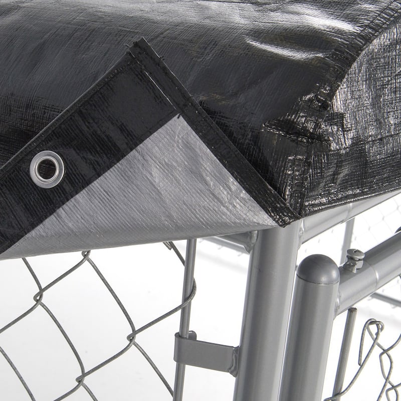 Lucky Dog® Standard Kennel Cover & Roof Frame for Dog Kennels 5'W x