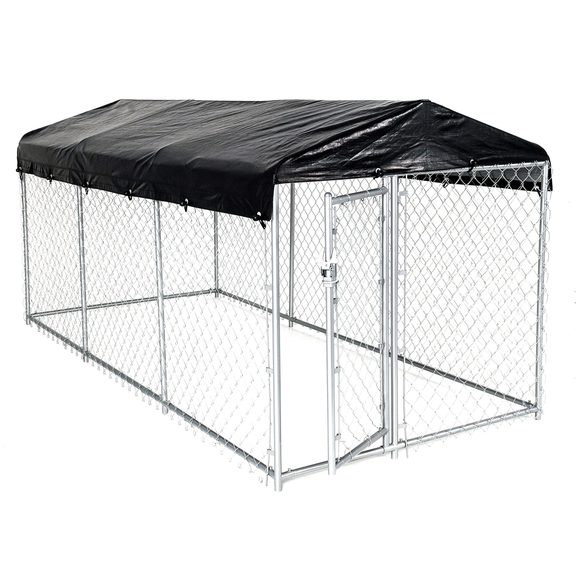 Lucky Dog® Standard Kennel Cover & Roof Frame for Dog Kennels 5'W x